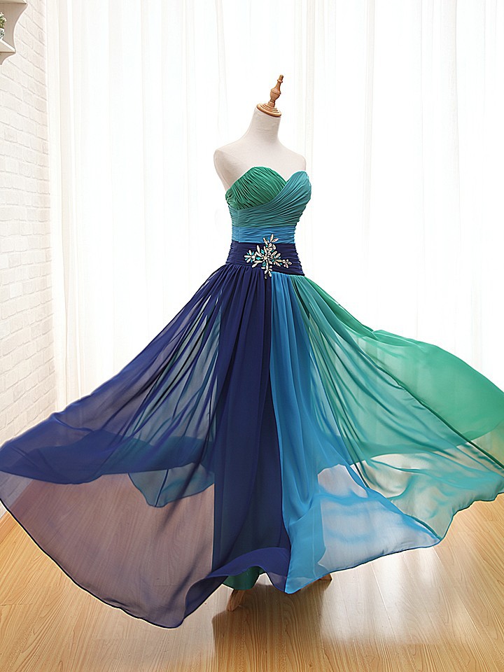 Tropical dinner dress blue Tropical dinner dress blue