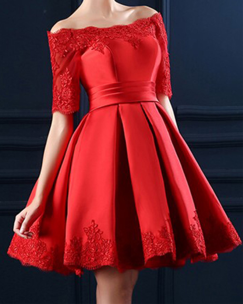 Lace Dress,Charming Dress, Red Dress